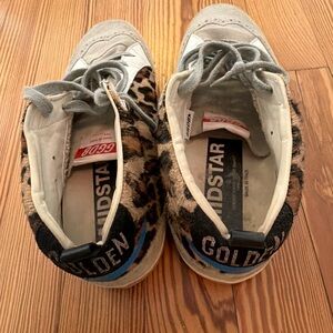 Golden Goose Leopard Print Sneakers in Tan & Black